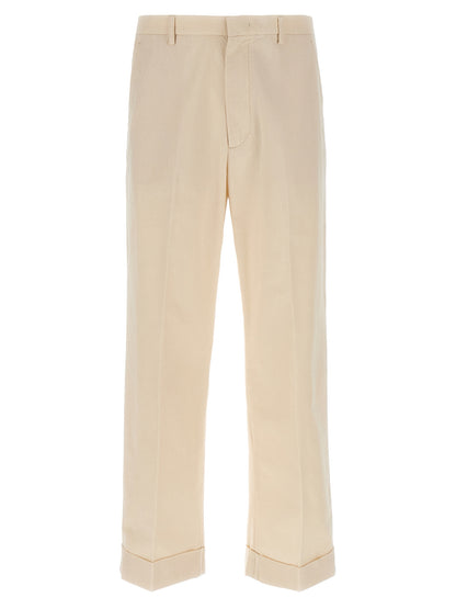 Valentino Garavani Pantalon Casual en Coton Beige