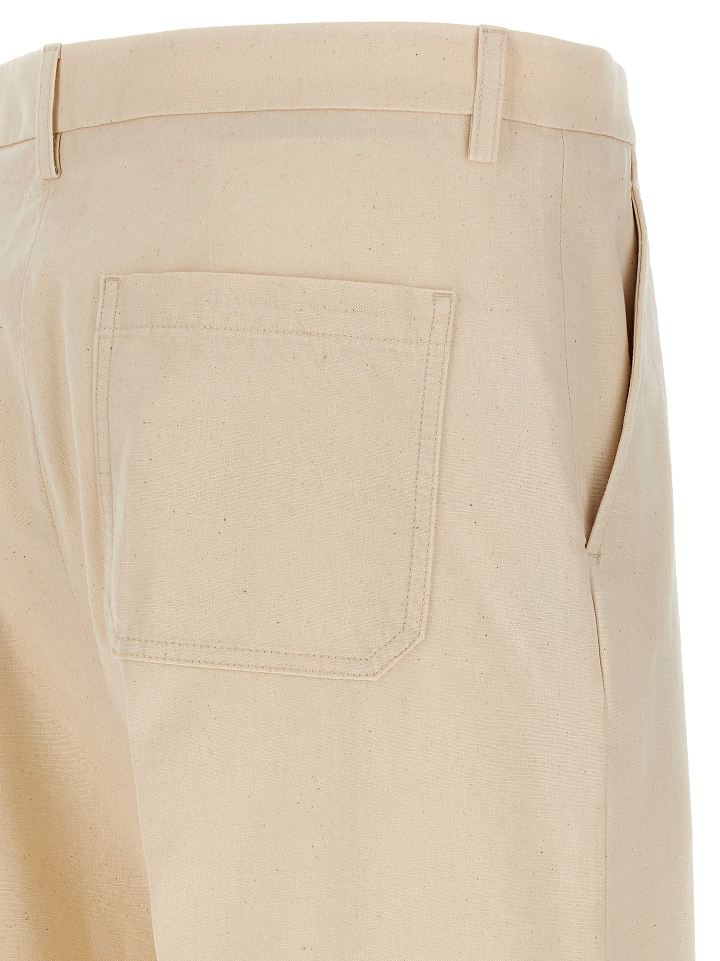 Valentino Garavani Pantalon Casual en Coton Beige