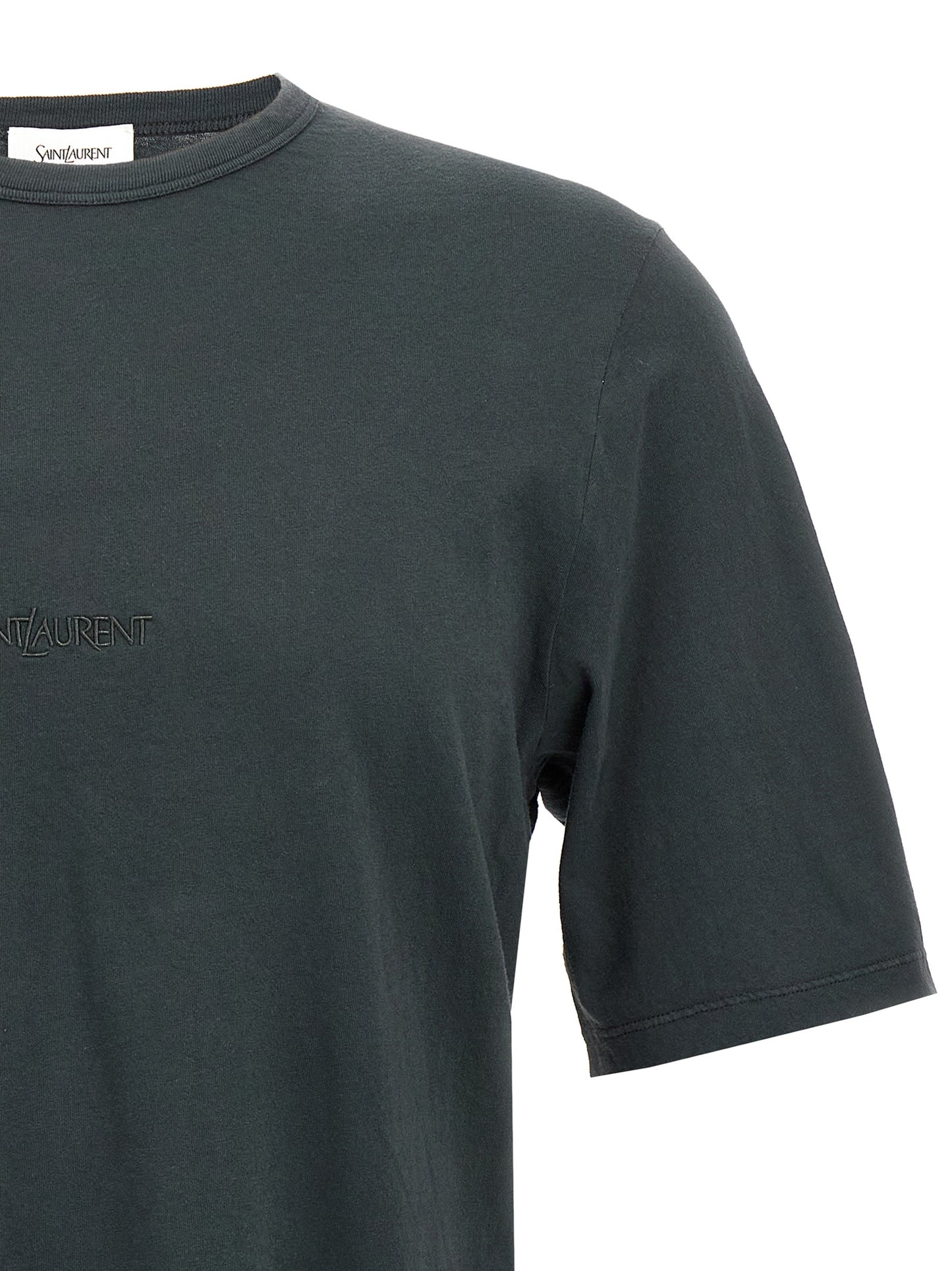 T-shirt en coton noir Saint Laurent