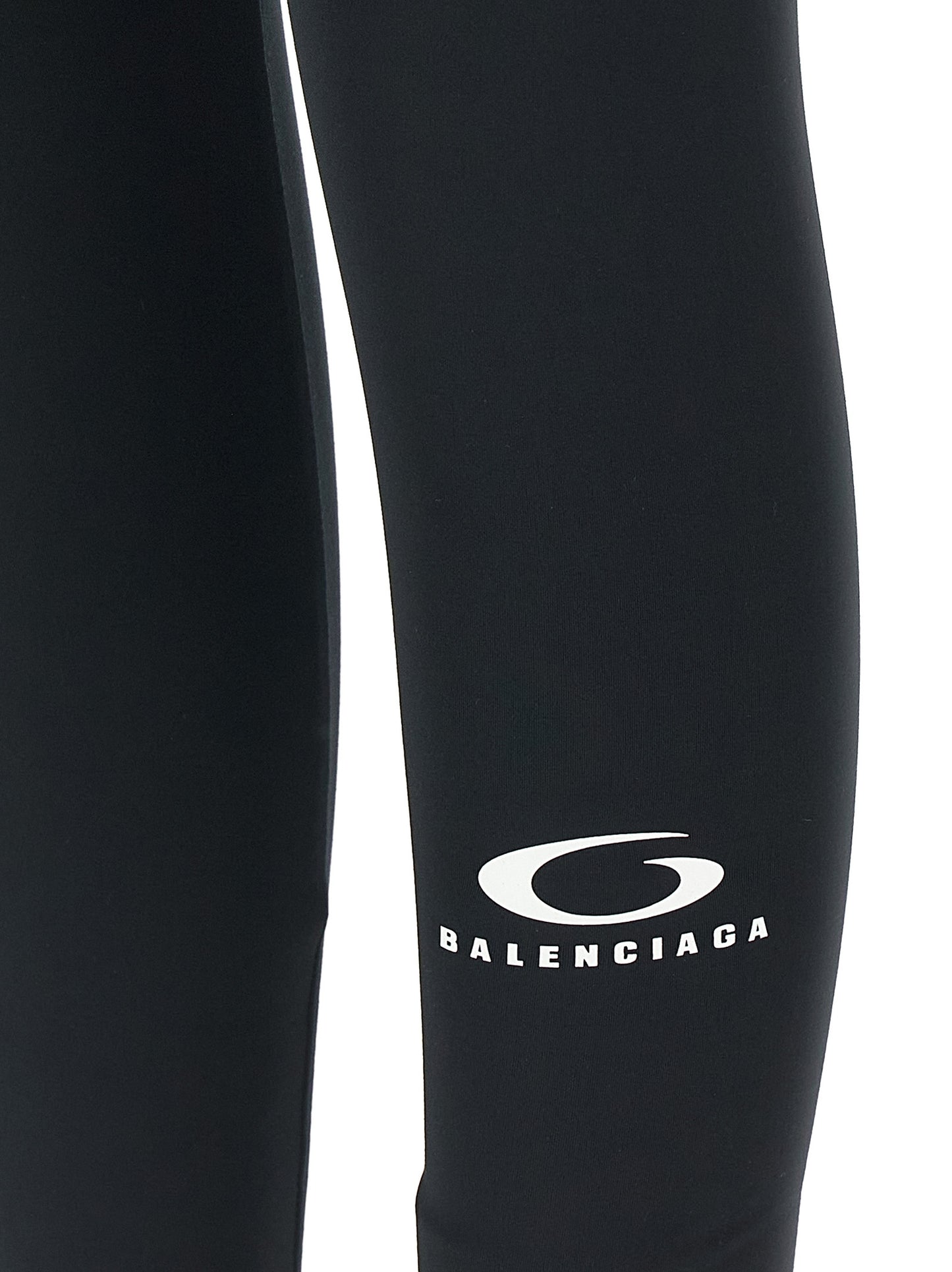 Leggings Balenciaga De Poliéster Negro Ajustado