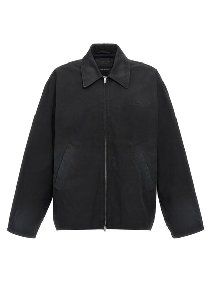Balenciaga Classic Black Cotton Long Jacket