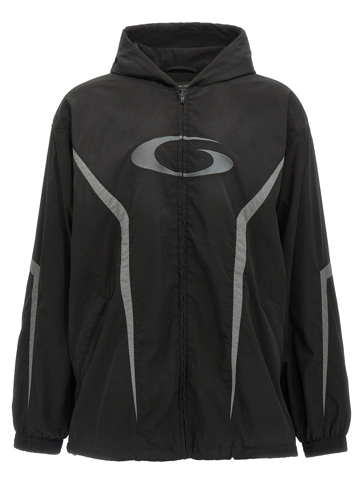 Chaqueta Shell De Poliéster Balenciaga Color Negro