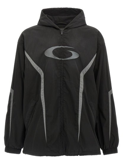 Chaqueta Shell De Poliéster Balenciaga Color Negro