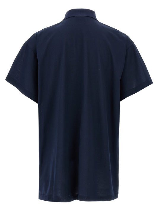 Polo Balenciaga de algodón azul
