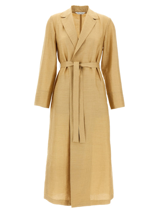 Abrigo de fibra fluorescente beige de Max Mara