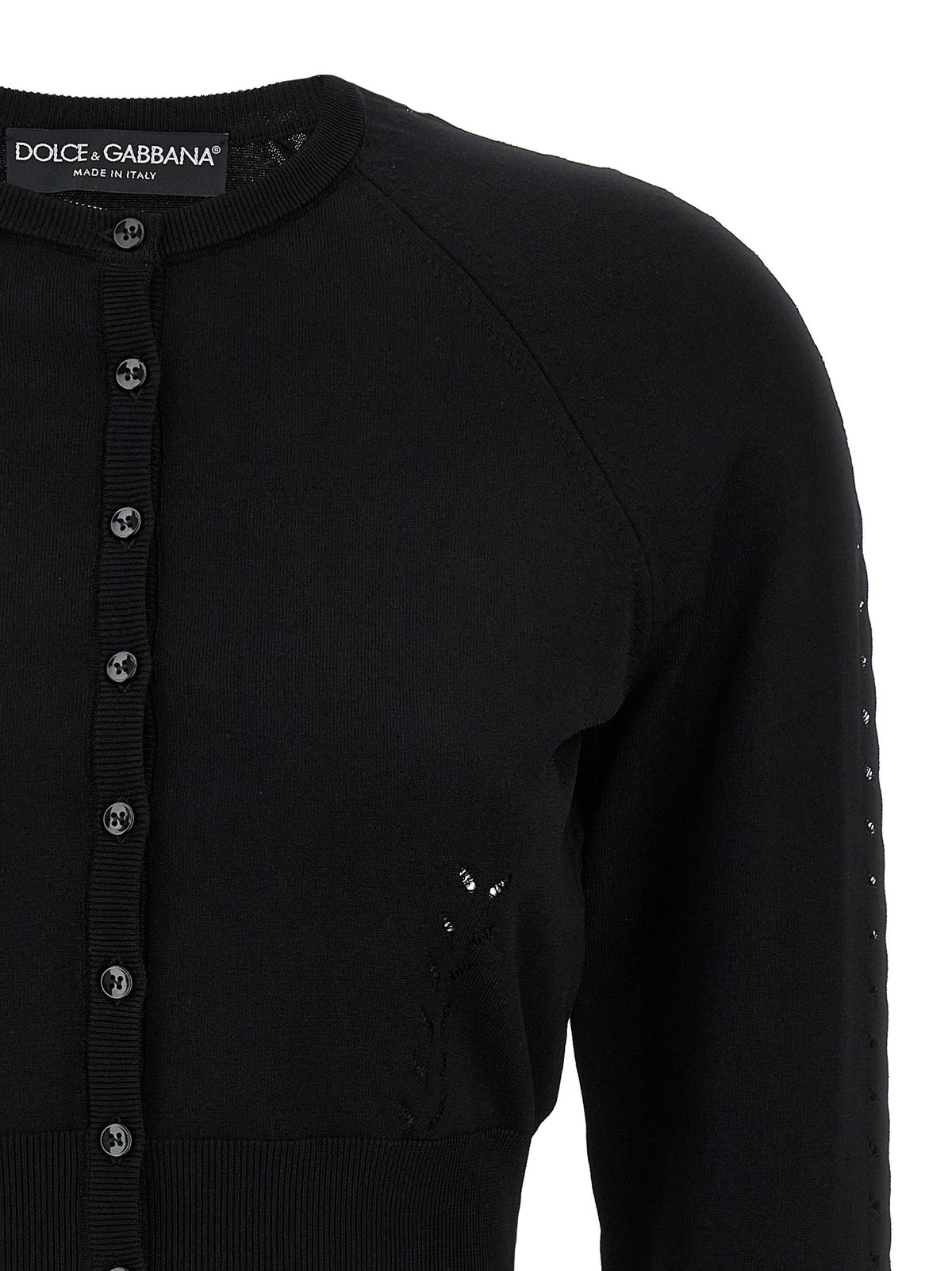 Cardigan noir en viscose Dolce & Gabbana