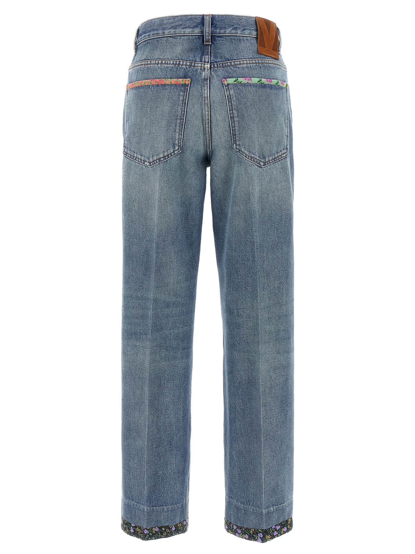 Jean en denim de coton bleu Valentino Garavani
