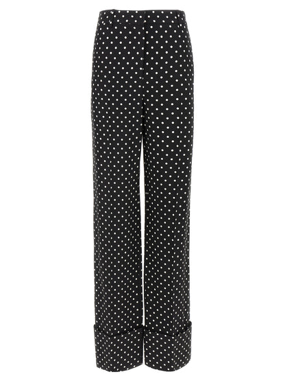 Pantalon décontracté bicolore en viscose Valentino Garavani