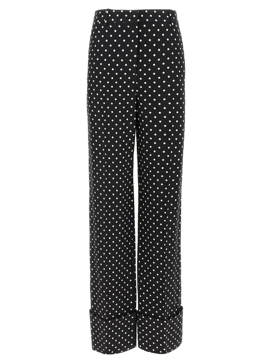 Pantalones Casuales Valentino Garavani De Viscosa Bicolor