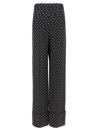 Pantalon décontracté bicolore en viscose Valentino Garavani