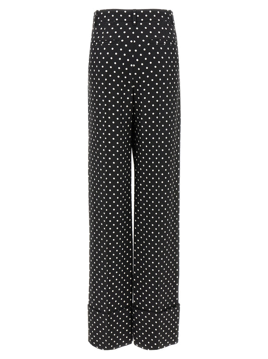 Pantalones Casuales Valentino Garavani De Viscosa Bicolor