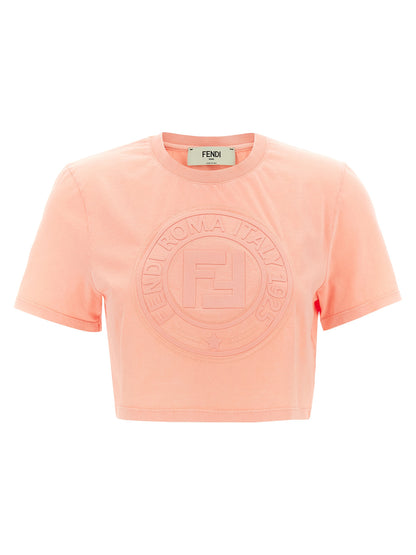 T-shirt Fendi en coton multicolore coupe droite
