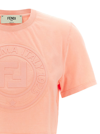 T-shirt Fendi en coton multicolore coupe droite
