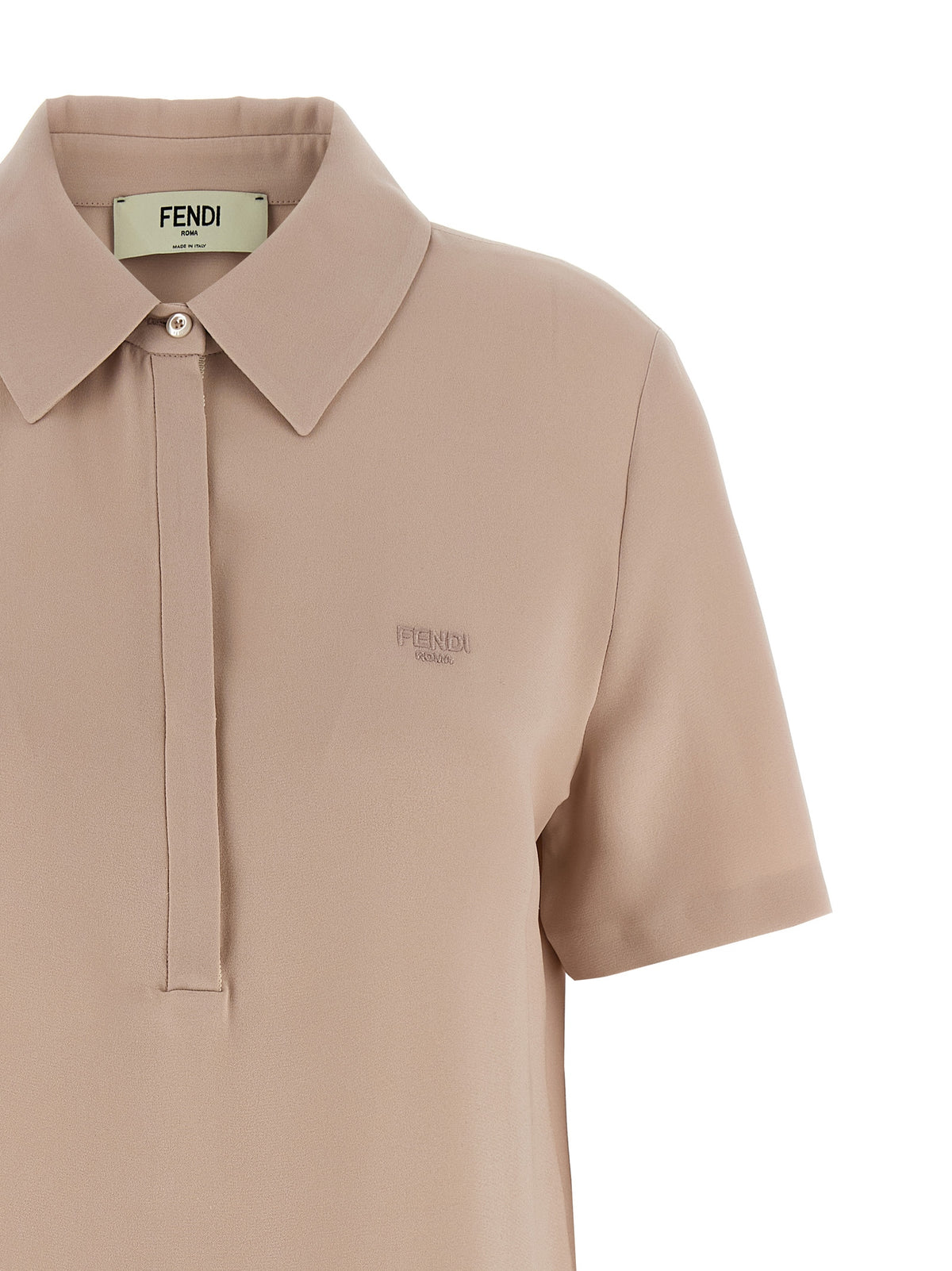 Camisa Polo Fendi De Seda Con Estampado Multicolor