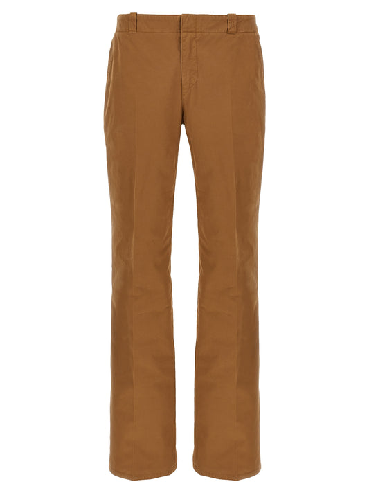 Pantalones chinos Alexander McQueen de algodón marrón