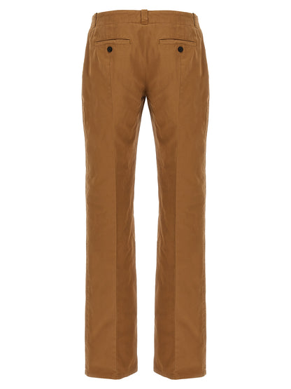Pantalones chinos Alexander McQueen de algodón marrón
