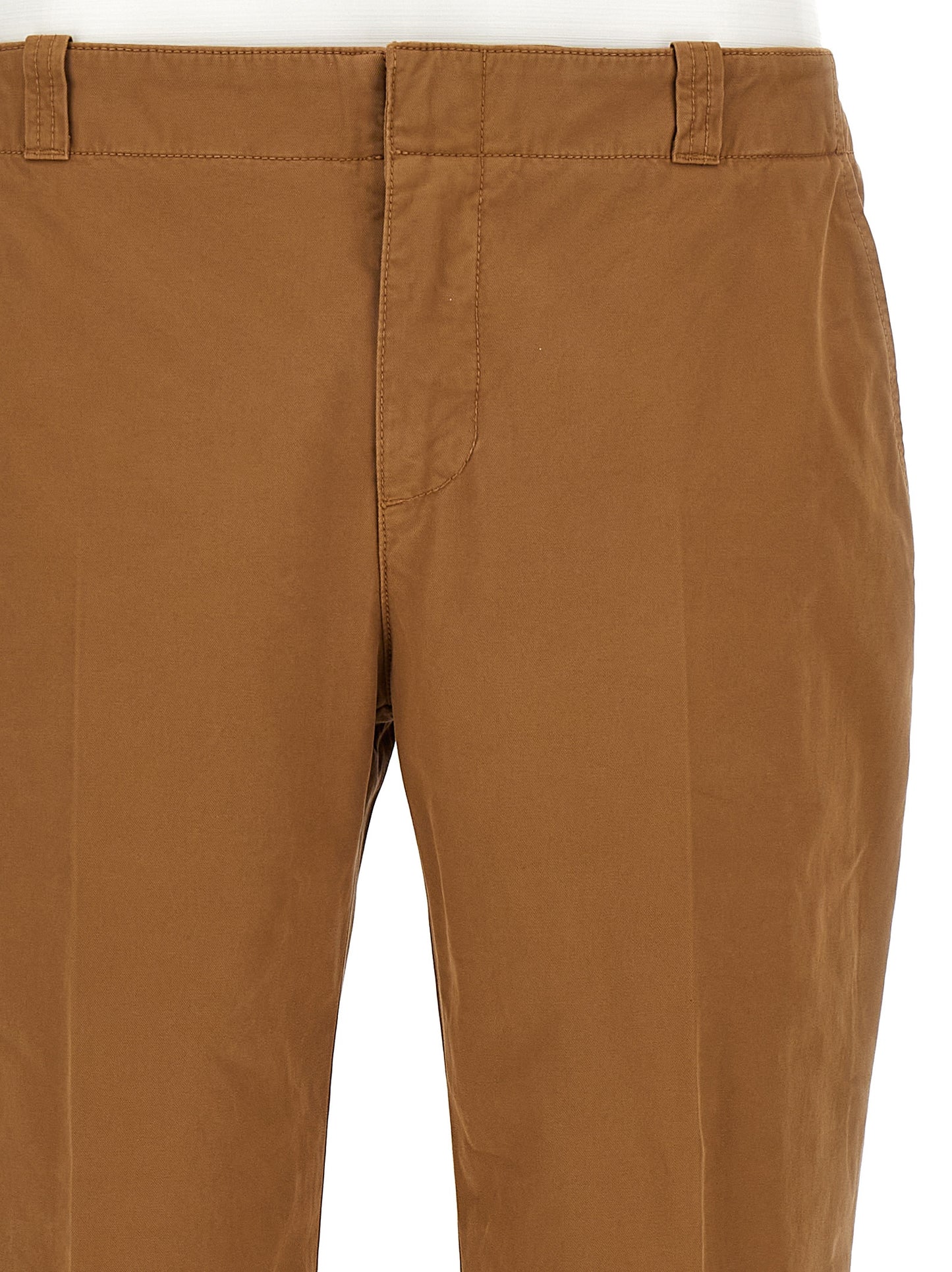 Pantalones chinos Alexander McQueen de algodón marrón