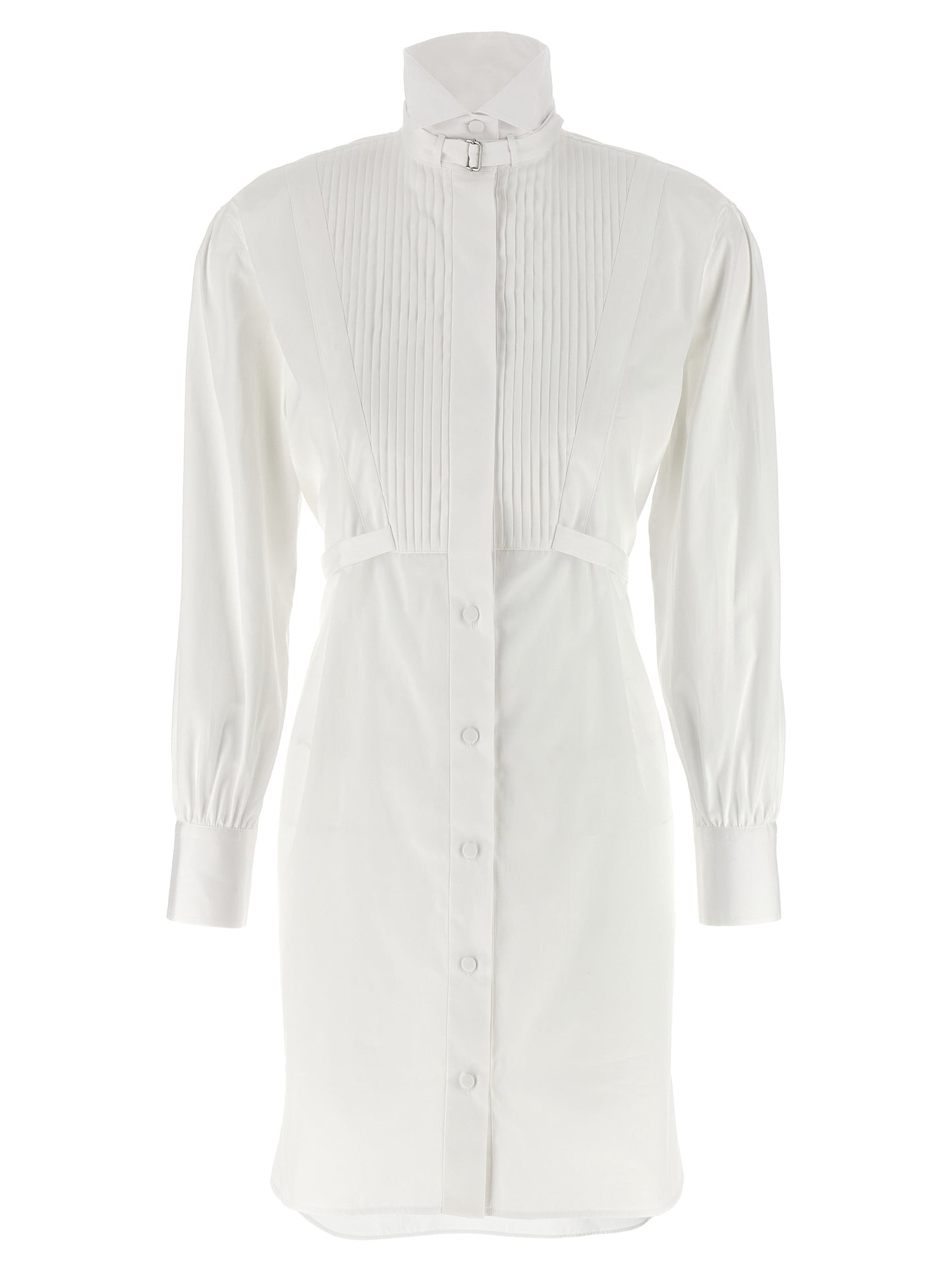 Vestido midi de algodón blanco de Alexander McQueen