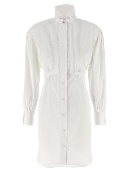 Vestido midi de algodón blanco de Alexander McQueen