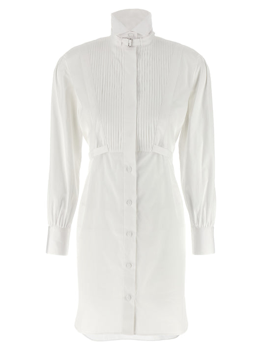 Vestido midi de algodón blanco de Alexander McQueen