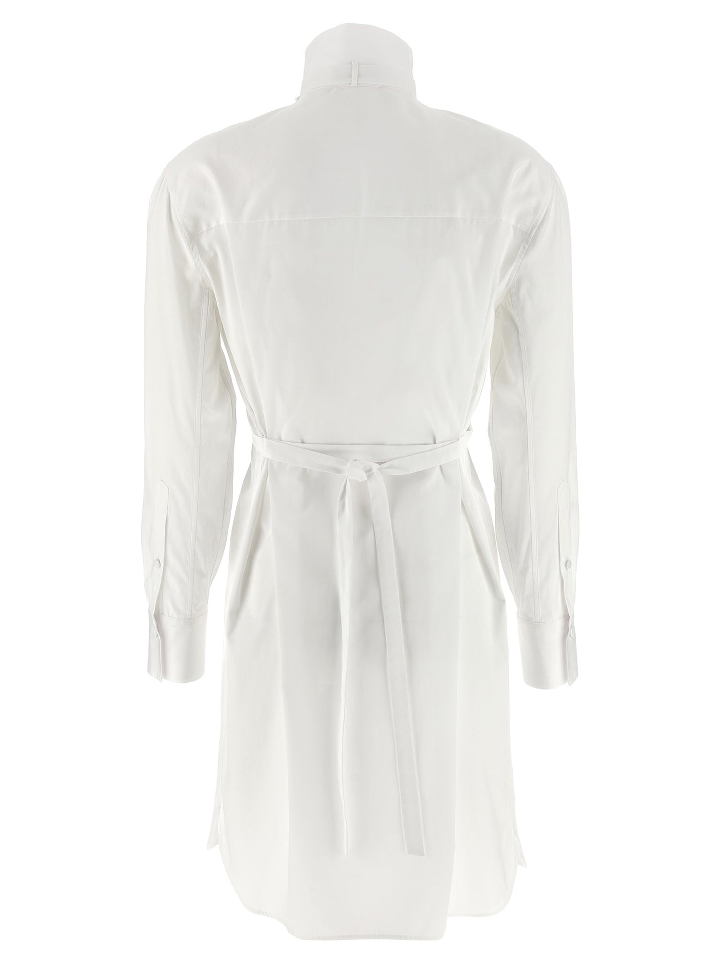 Vestido midi de algodón blanco de Alexander McQueen