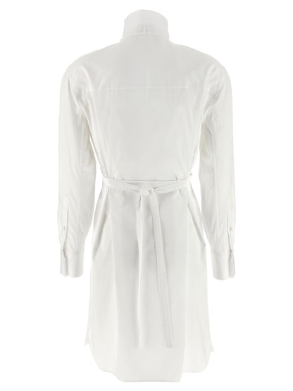 Vestido midi de algodón blanco de Alexander McQueen