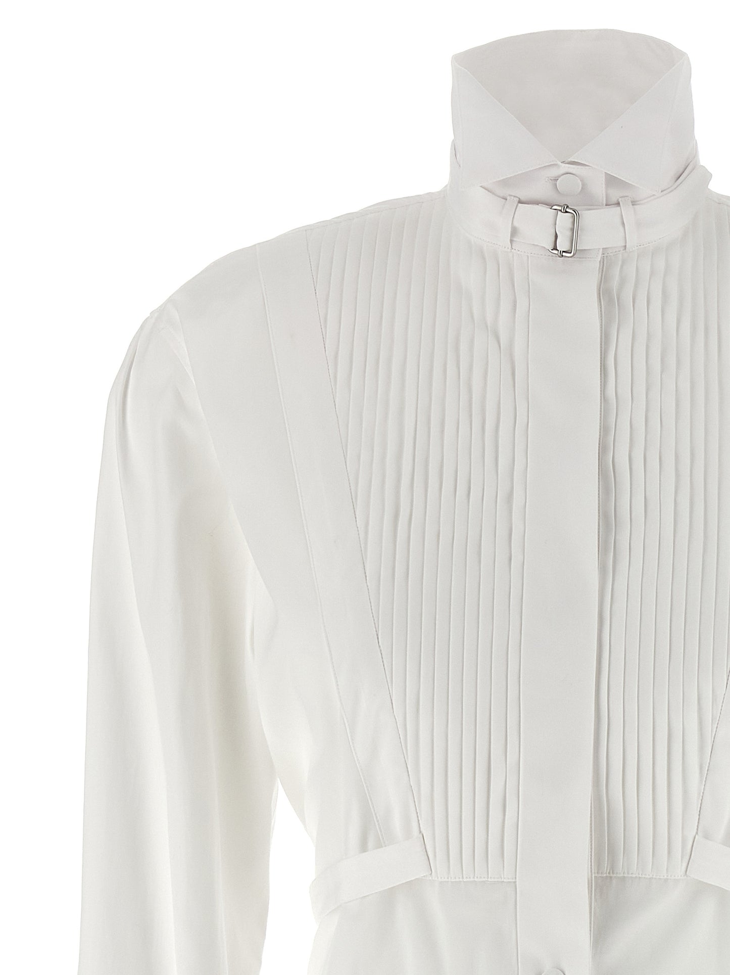 Vestido midi de algodón blanco de Alexander McQueen