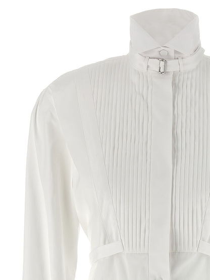 Vestido midi de algodón blanco de Alexander McQueen