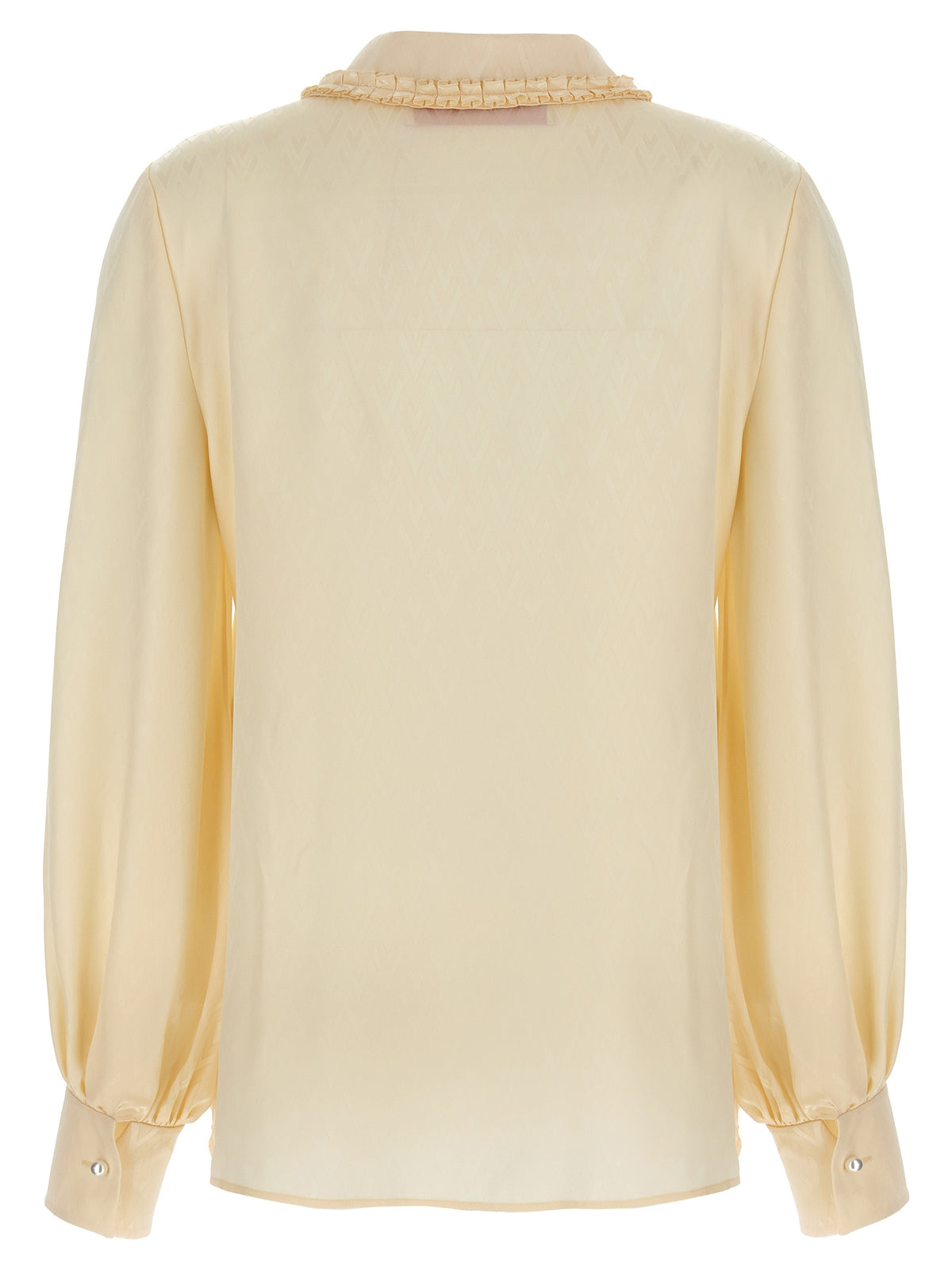 Blouse En Soie Beige Jacquard Valentino Garavani