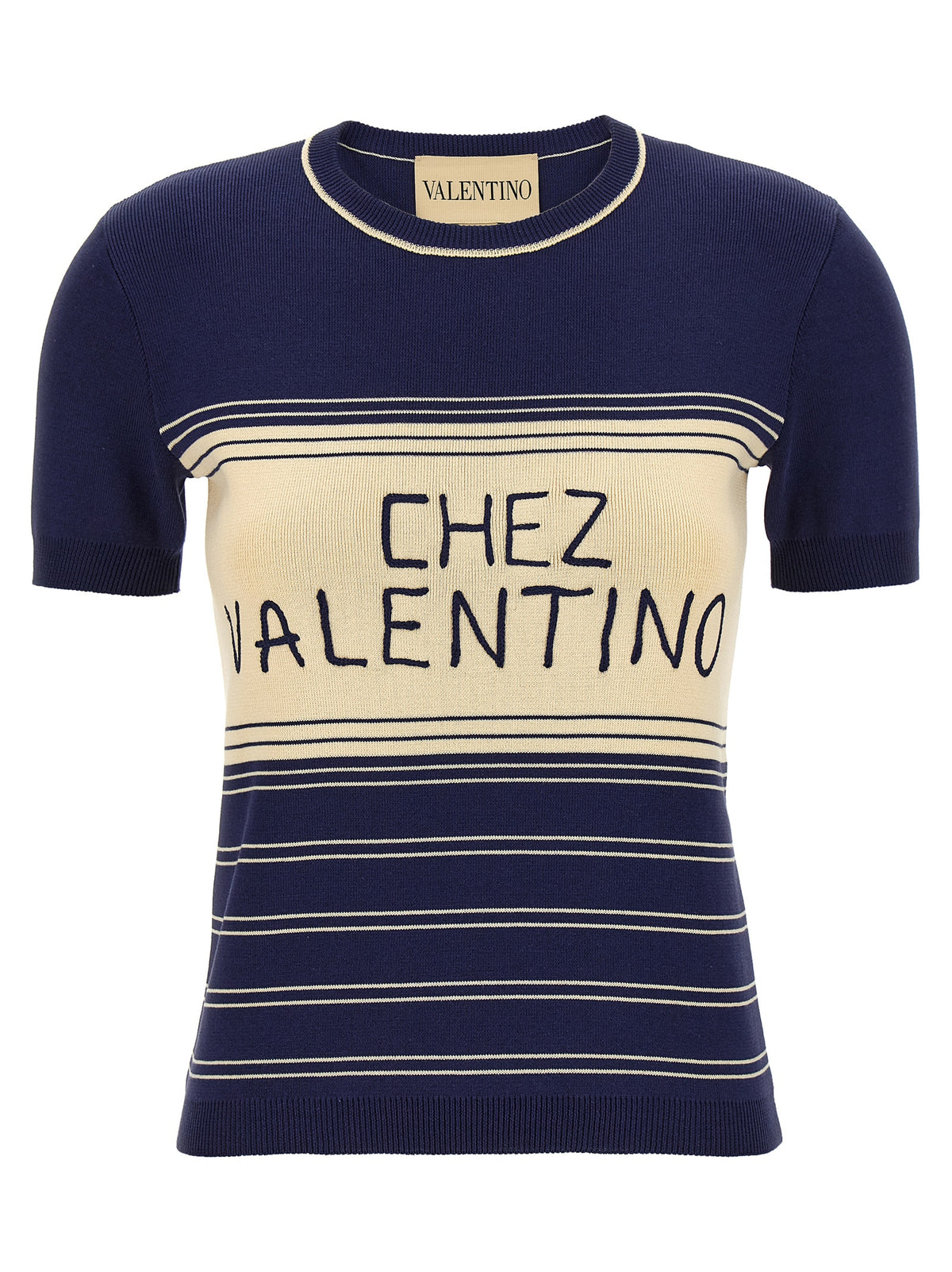 T-shirt en coton bleu Valentino Garavani