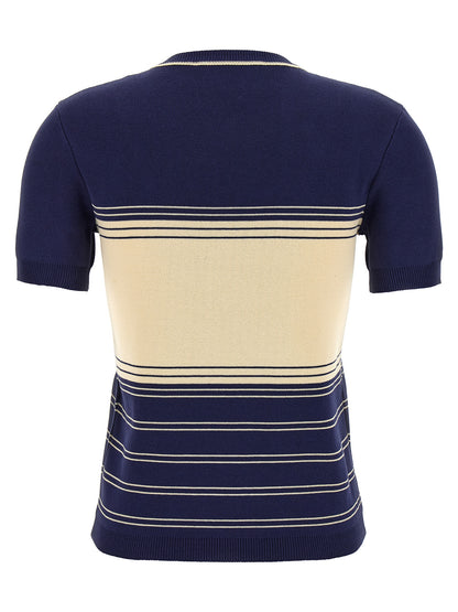 T-shirt en coton bleu Valentino Garavani