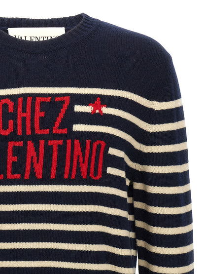 Cardigan Valentino Garavani en laine vierge bleu