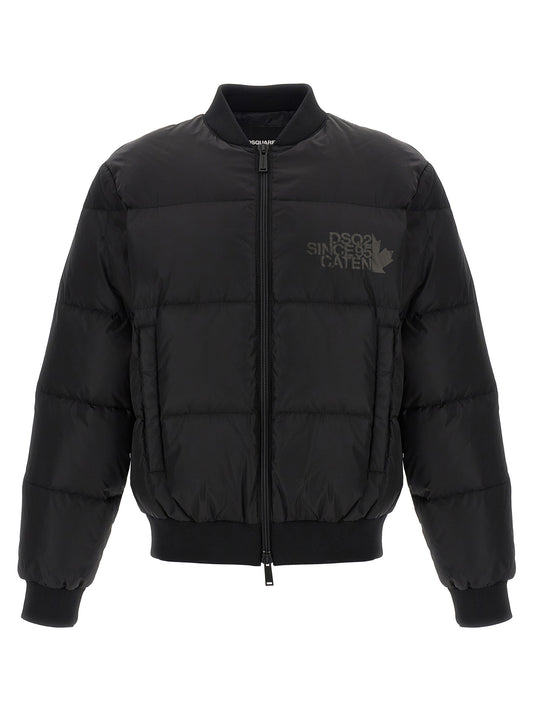 Cazadora bómber Dsquared² de poliamida negra