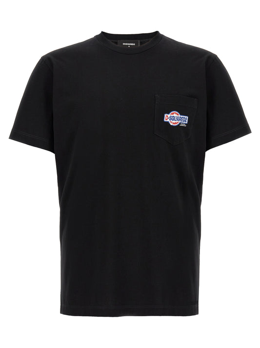 Camiseta de algodón negra Dsquared²