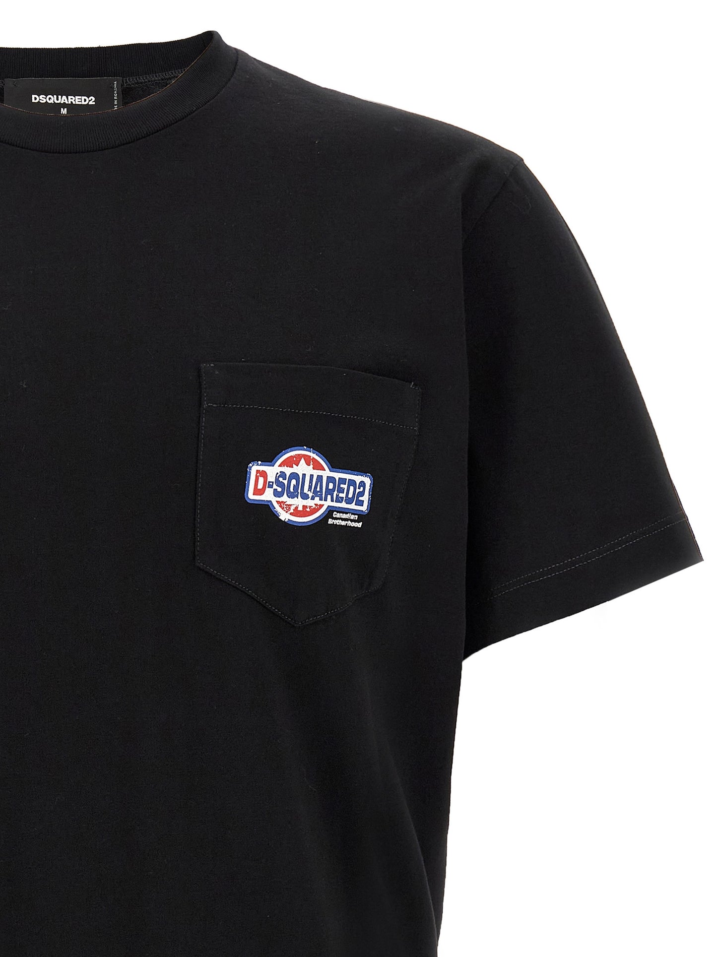 Camiseta de algodón negra Dsquared²