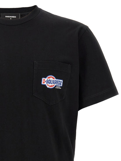 Camiseta de algodón negra Dsquared²