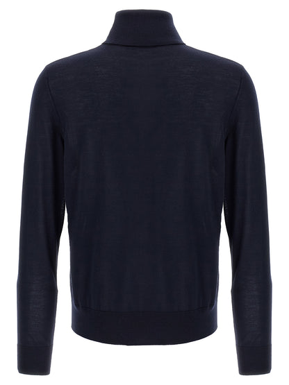 Dsquared² Blue Virgin Wool Cardigan Slim Fit