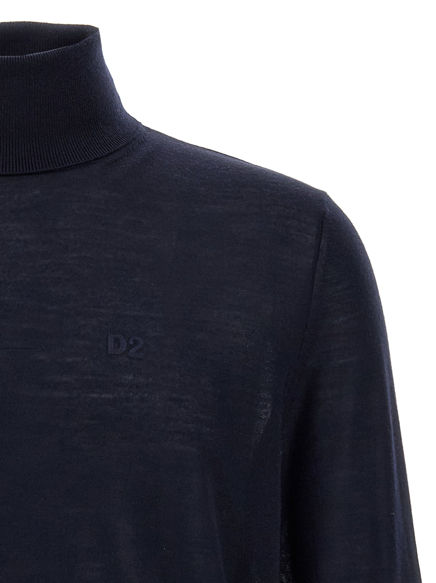 Dsquared² Blue Virgin Wool Cardigan Slim Fit
