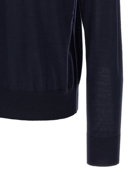 Dsquared² Blue Virgin Wool Cardigan Slim Fit