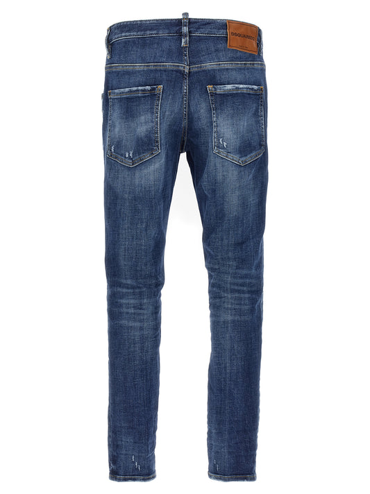 Jeans ajustados Dsquared² de algodón azul