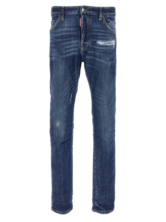 Jeans Dsquared² de algodón azul de corte ajustado