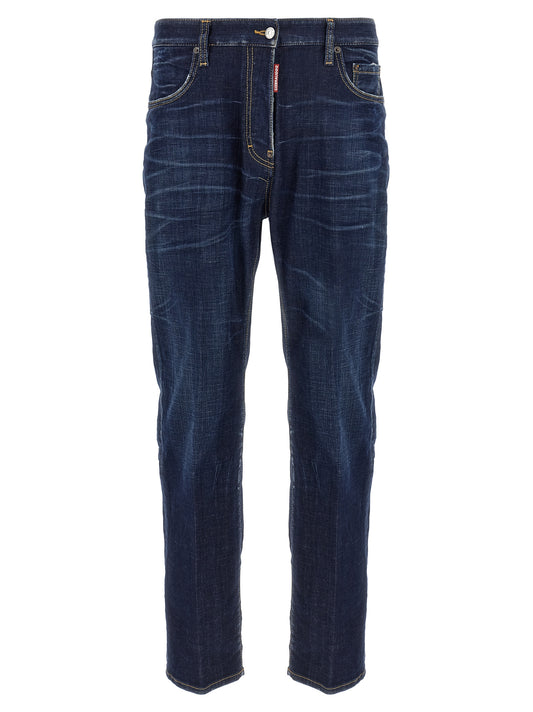 Vaqueros Dsquared² azules de algodón con pernera recta