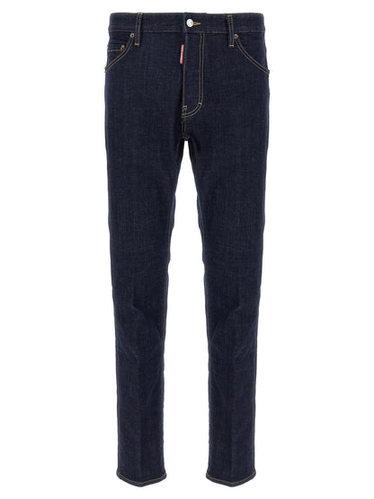 Jeans Dsquared² de algodón azul de corte ajustado