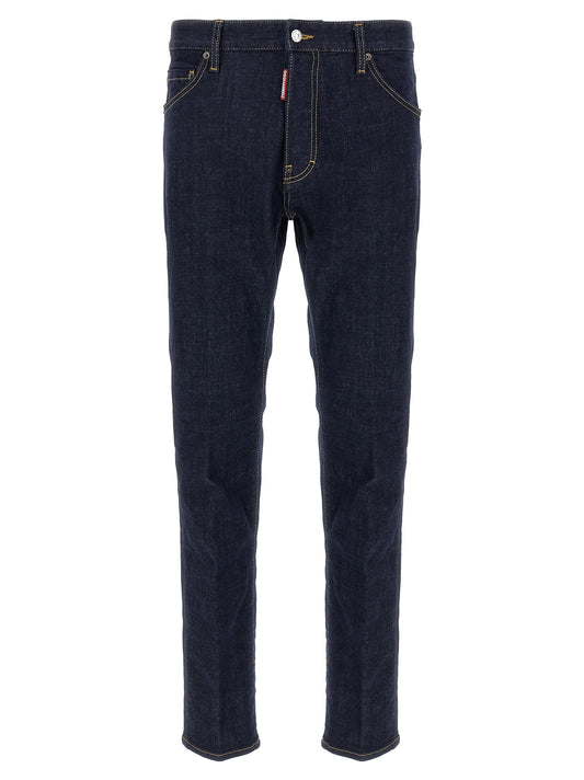 Jeans Dsquared² de algodón azul de corte ajustado