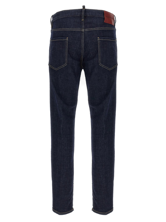 Jeans Dsquared² de algodón azul de corte ajustado