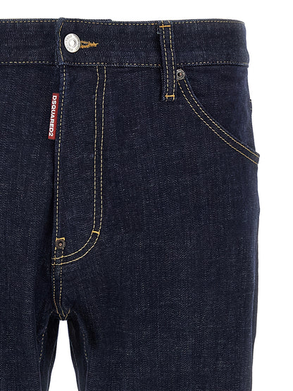 Jeans Dsquared² de algodón azul de corte ajustado