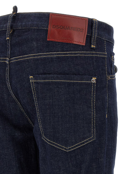 Jeans Dsquared² de algodón azul de corte ajustado