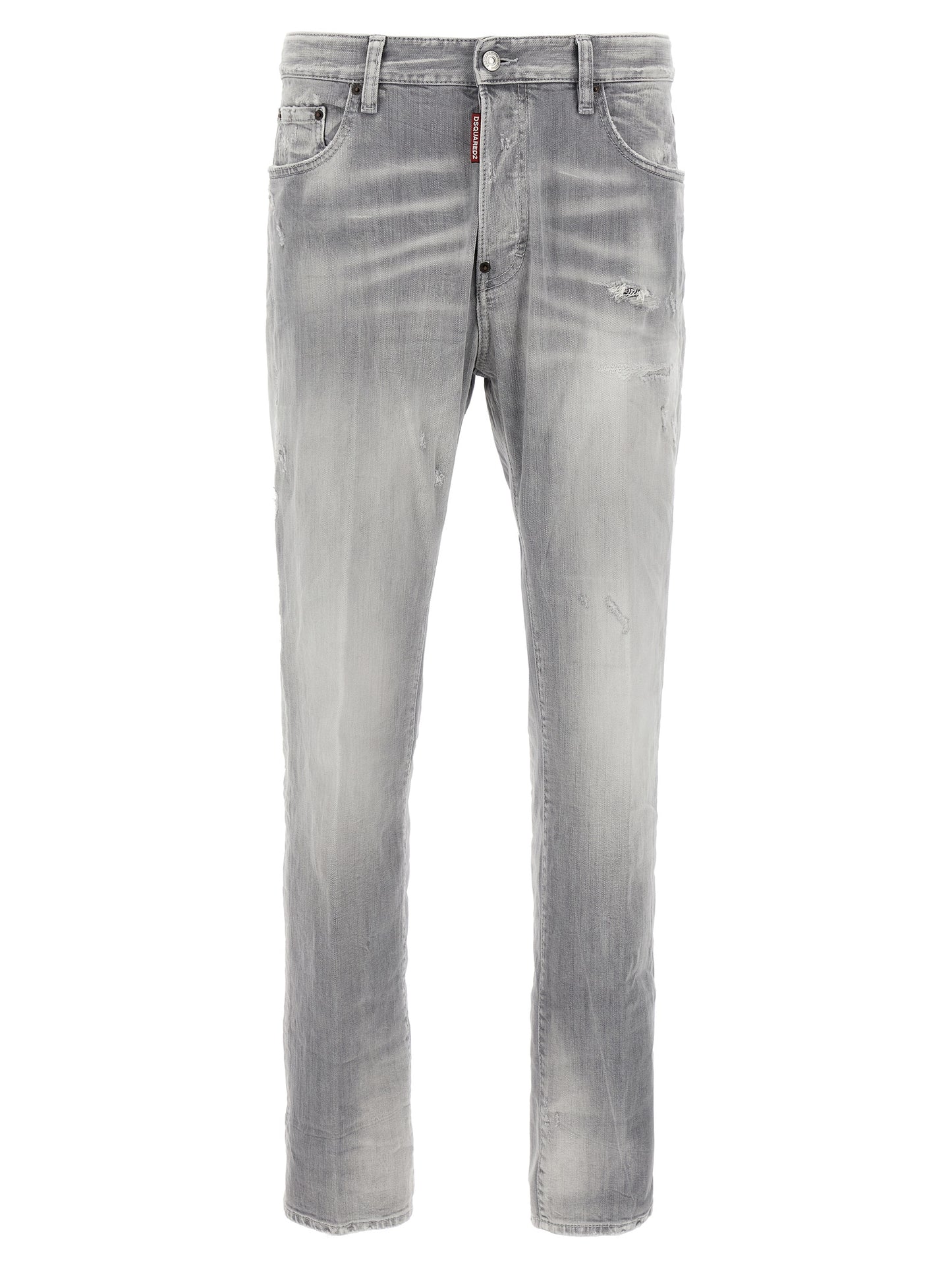 Vaqueros Dsquared² De Algodón Gris Rectos Clásicos