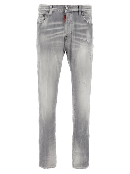 Vaqueros Dsquared² De Algodón Gris Rectos Clásicos