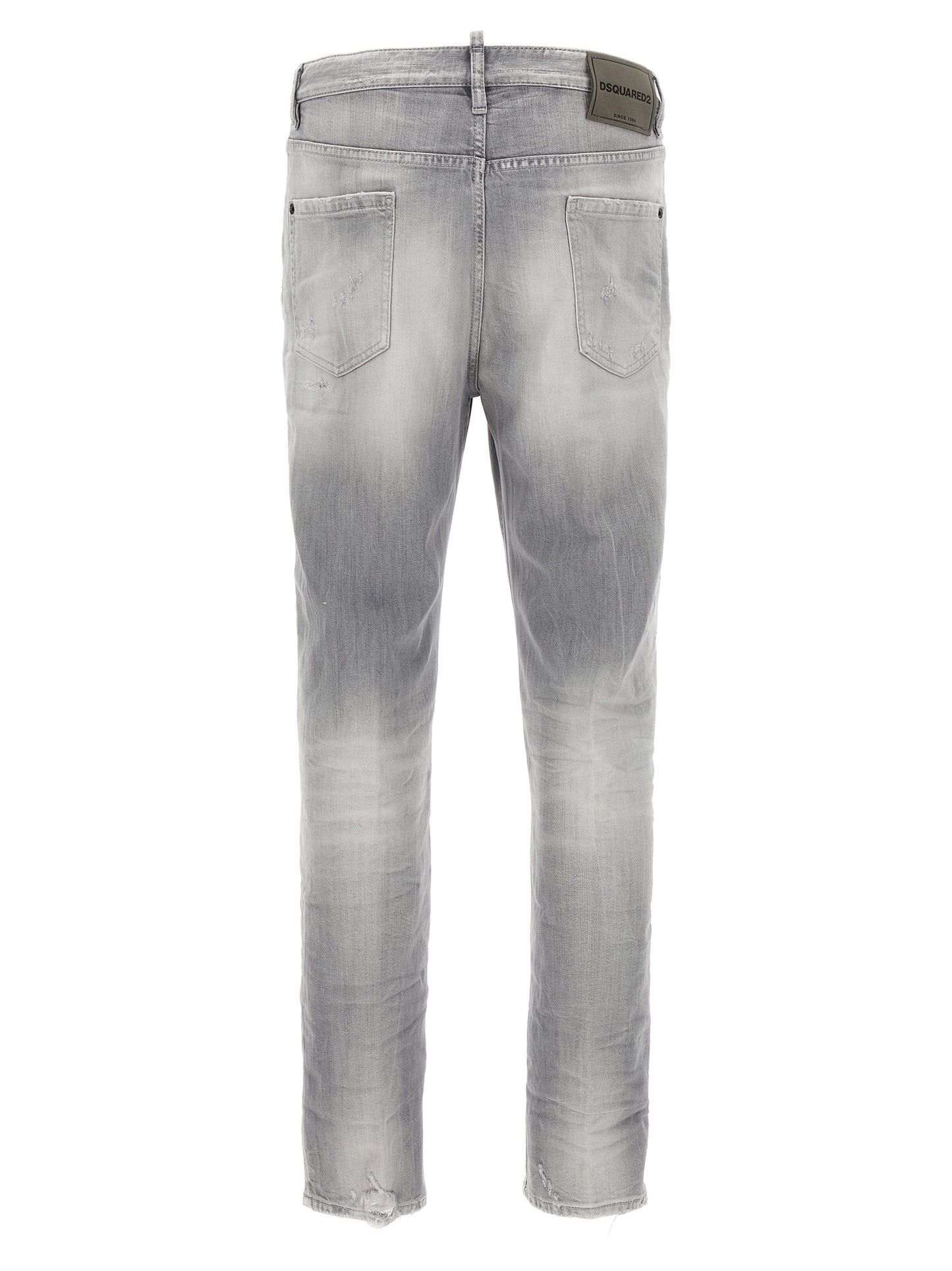 Vaqueros Dsquared² De Algodón Gris Rectos Clásicos